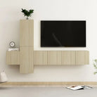 Tv-meubel van bewerkt hout met muurbevestiging voor een trendy uitstraling - Tv-meubels