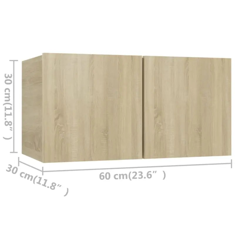 Tv-meubel van bewerkt hout met muurbevestiging voor een trendy uitstraling - Tv-meubels