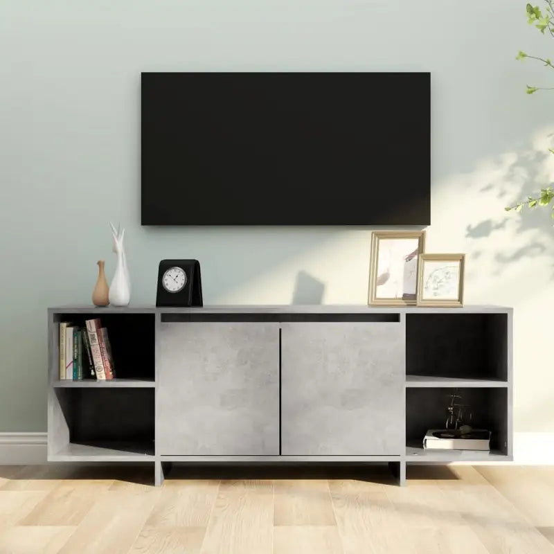 Tv-meubel van bewerkt hout met opberger voor dvd’s en elektronica - Tv-meubels
