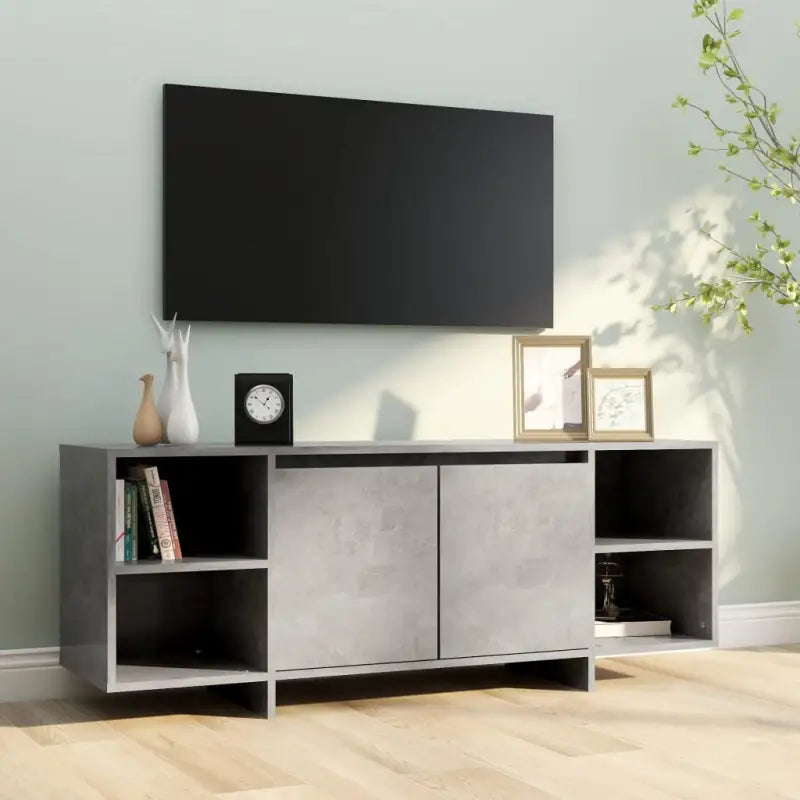 Tv-meubel van bewerkt hout met opberger voor dvd’s en elektronica - Tv-meubels