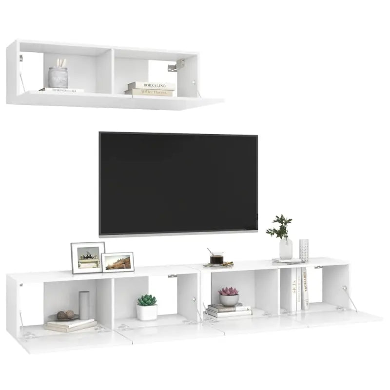 Tv meubel van bewerkt hout met opbergruimte voor een tijdloze uitstraling - Tv-meubels