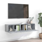 Tv meubel van bewerkt hout met opbergruimte voor een tijdloze uitstraling - Grijs sonoma / 2 / 60/80 cm - Tv-meubels