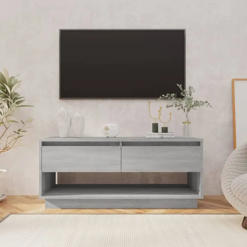 Tv-meubel van bewerkt hout met opbergruimte voor woonkamer - Grijs sonoma / 1 - Tv-meubels