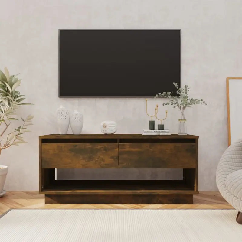Tv-meubel van bewerkt hout met opbergruimte voor woonkamer - Tv-meubels