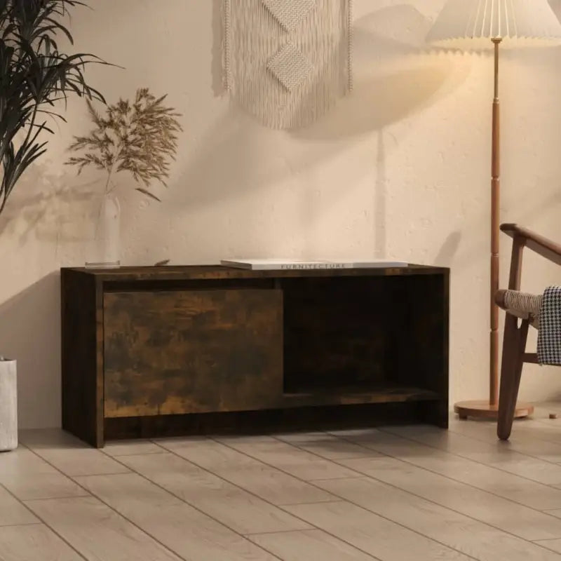 Tv-meubel van bewerkt hout met opbergruimte voor woonkamerstijl - Gerookt eiken / 1 - Tv-meubels