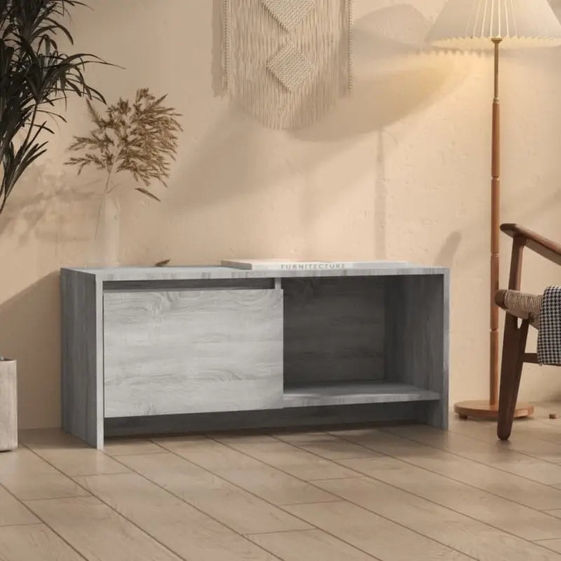 Tv-meubel van bewerkt hout met opbergruimte voor woonkamerstijl - Grijs sonoma / 1 - Tv-meubels
