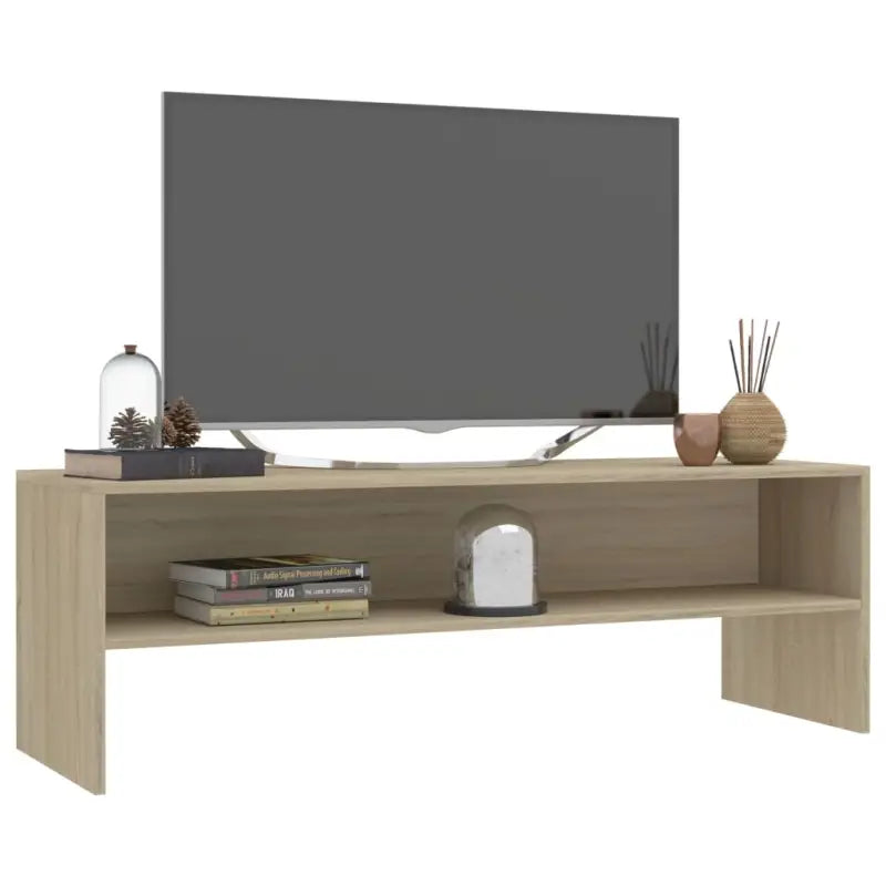 Tv-meubel van bewerkt hout met open vakkeel in vintage stijl - Tv-meubels