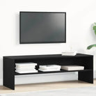 Tv-meubel van bewerkt hout met open vakkeel in vintage stijl - Zwart eiken / 1 - Tv-meubels
