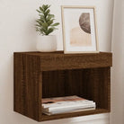 Tv-meubel van bewerkt hout met RGB LED-verlichting en stijlvol design - bruin eikenkleur / 1 / 40 cm - Tv-meubels