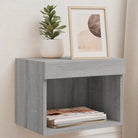 Tv-meubel van bewerkt hout met RGB LED-verlichting en stijlvol design - Grijs sonoma / 2 / 40 cm - Tv-meubels