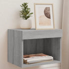 Tv-meubel van bewerkt hout met RGB LED-verlichting en stijlvol design - Grijs sonoma / 1 / 40 cm - Tv-meubels