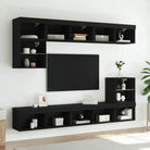Tv-meubel van bewerkt hout met RGB LED-verlichting en stijlvol design - Tv-meubels