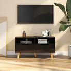 Tv-meubel van bewerkt hout met stevig en praktisch ontwerp - Hoogglans zwart / 1 - Tv-meubels