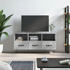 Tv-meubel van bewerkt hout met stevige ijzeren poten - Betongrijs / 1 - Tv-meubels
