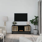 Tv-meubel van bewerkt hout met trendy en duurzaam ontwerp - Zwart / 1 - Tv-meubels
