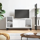 Tv-meubel van bewerkt hout met trendy en praktisch design - Hoogglans wit / 1 - Tv-meubels