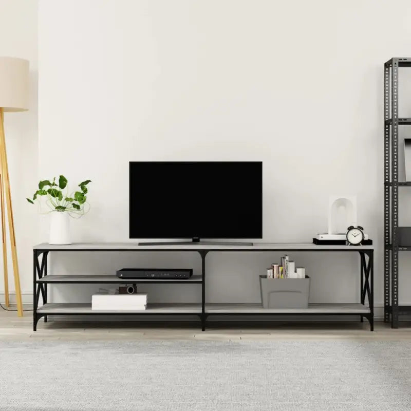 Tv-meubel van bewerkt hout met trendy en praktisch ontwerp - Grijs sonoma / 1 - Tv-meubels