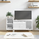 Tv-meubel van bewerkt hout met trendy en praktisch ontwerp - Hoogglans wit / 1 - Tv-meubels