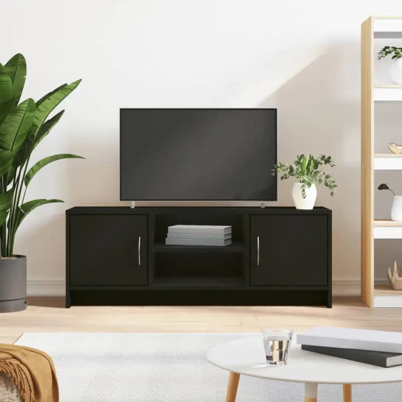 Tv-meubel van bewerkt hout met trendy en praktisch ontwerp - Zwart / 1 - Tv-meubels