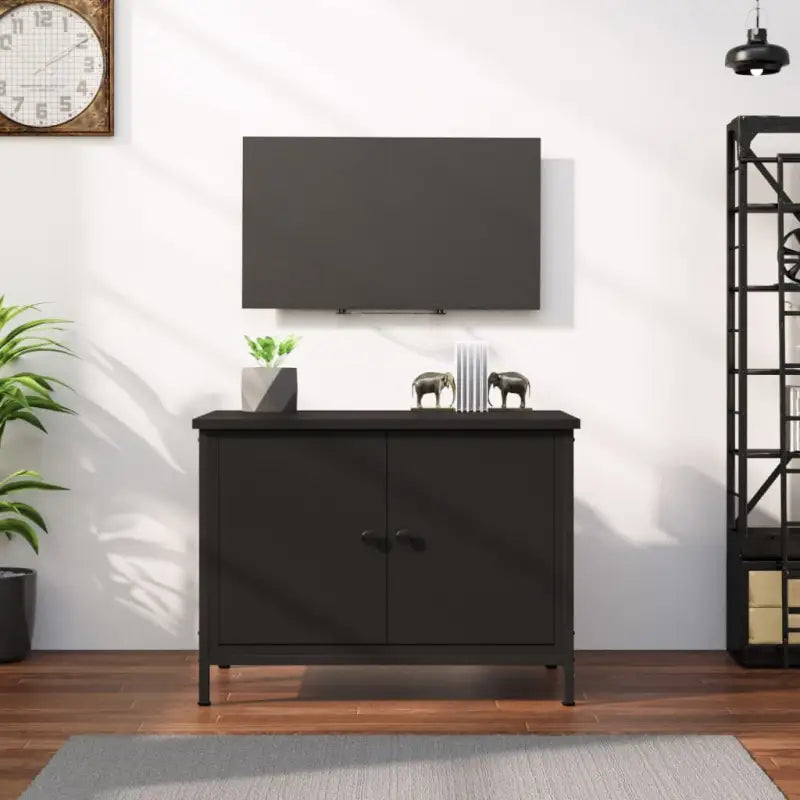 Tv-meubel van bewerkt hout met trendy en praktisch ontwerp - Zwart / 1 / 60 cm - Tv-meubels
