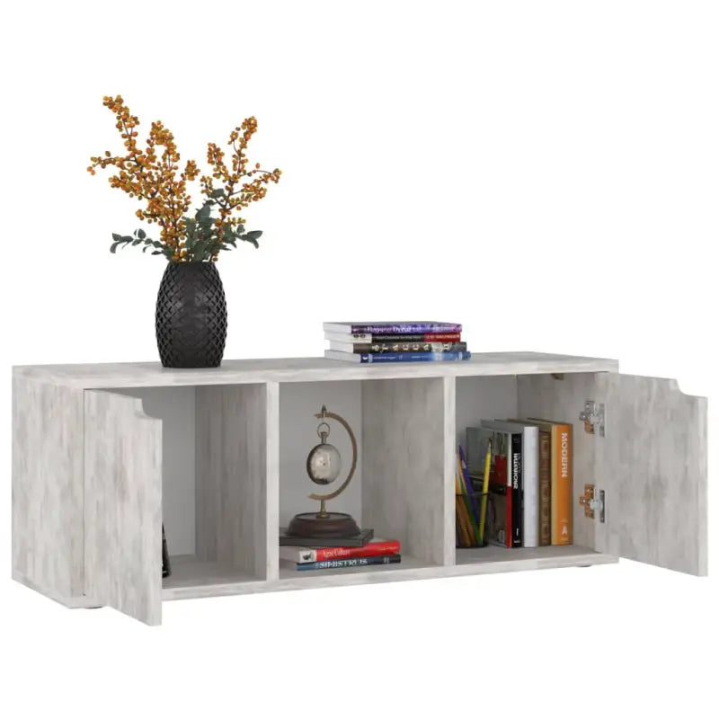 Tv-meubel van bewerkt hout met trendy en stabiel design - Betonkleurig / 1 - Tv-meubels