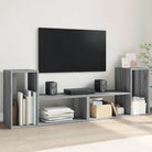 Tv-meubel van bewerkt hout met veel opbergruimte voor woon- of slaapkamer - Grijs sonoma / 1 / 75 cm - Tv-meubels