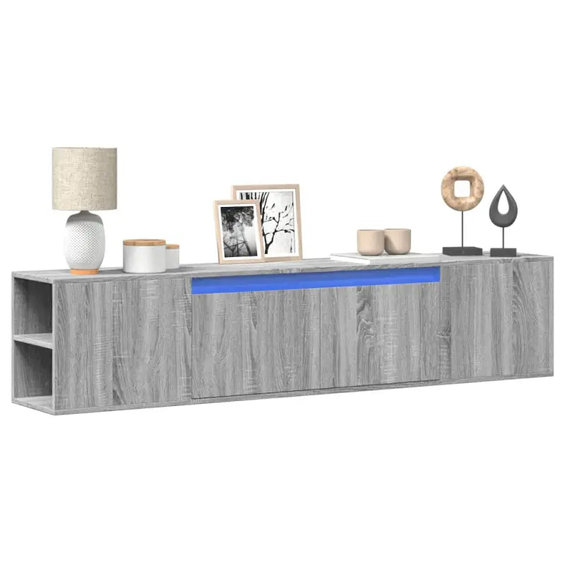 Tv-meubel van bewerkt hout voor een stabiele en duurzame woonkameract - Grijs sonoma / 1 / 180 cm - Tv-meubels