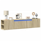 Tv-meubel van bewerkt hout voor een stabiele en duurzame woonkameract - Sonoma eiken / 1 / 180 cm - Tv-meubels