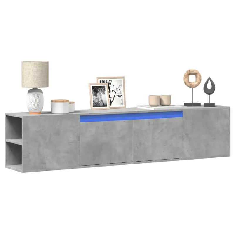 Tv-meubel van bewerkt hout voor een stabiele en duurzame woonkameract - Betongrijs / 1 / 180 cm - Tv-meubels