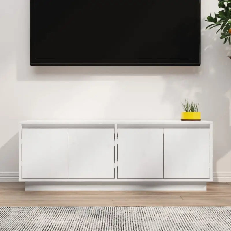 Tv-meubel van massief grenenhout met trendy en praktisch ontwerp - Wit / 1 - Tv-meubels