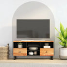 Tv-meubel van massief mangohout en bewerkt hout met trendy design - Lichtbruin / 1 - Tv-meubels