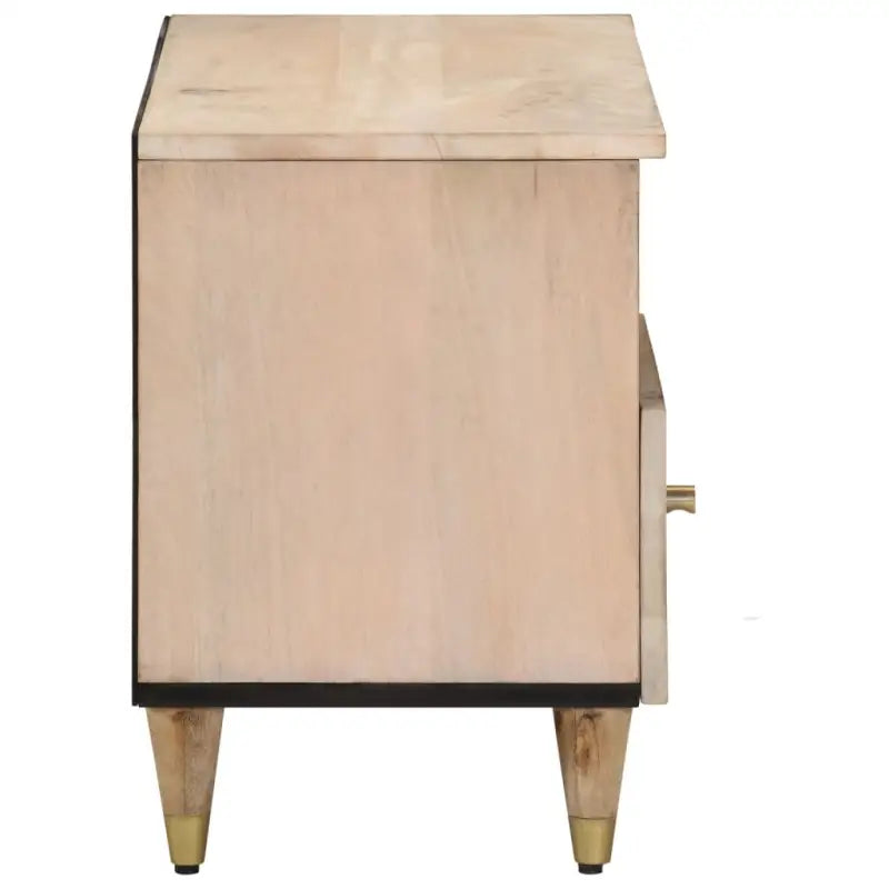 Tv-meubel van massief mangohout met houten poten voor een trendy uitstraling - Tv-meubels
