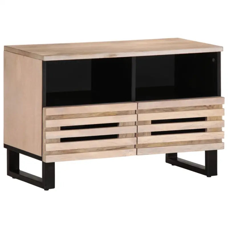 Tv-meubel van massief mangohout met industriële stijl - Cd- & dvd-kasten