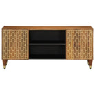 Tv-meubel van massief mangohout met trendy en praktisch design - Tv-meubels
