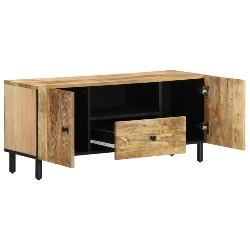 Tv-meubel van massief mangohout met trendy en praktische uitstraling - Tv-meubels