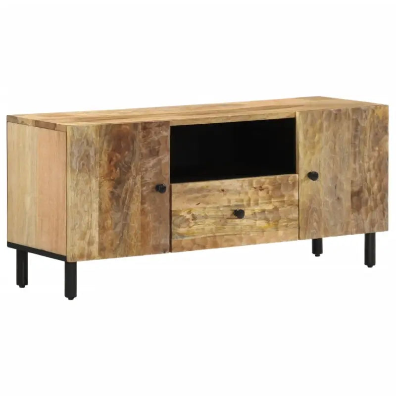 Tv-meubel van massief mangohout met trendy en praktische uitstraling - Naturel / 1 / massief mangohout - Tv-meubels