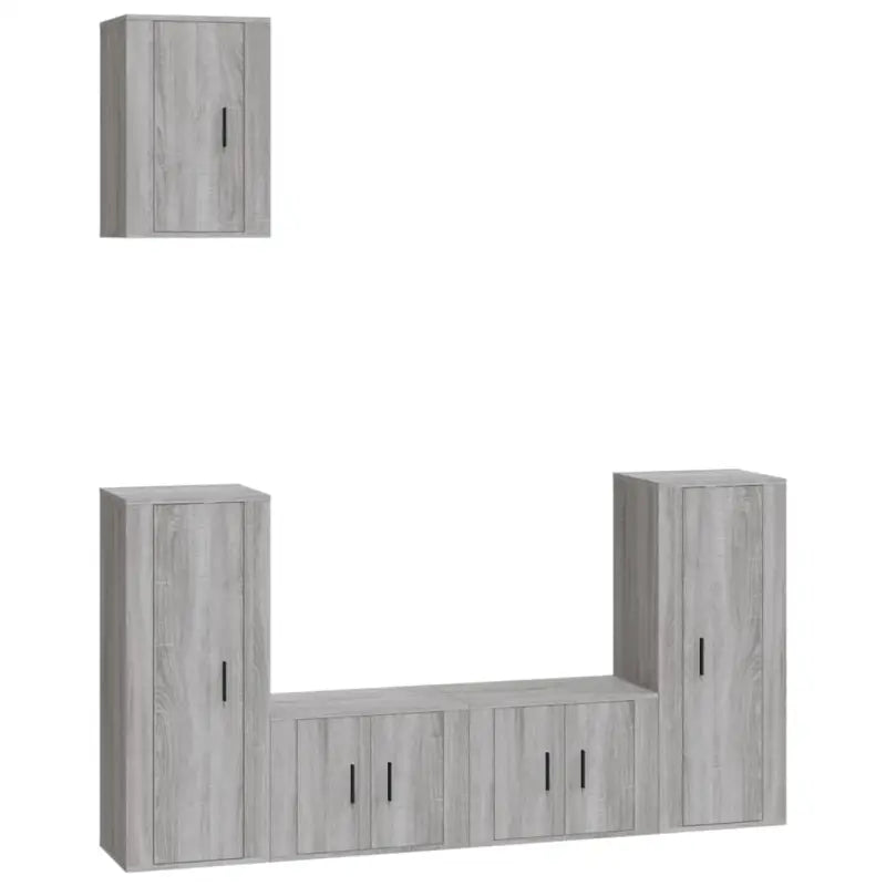 Tv-meubels in grijs sonoma met bewerkt hout voor een stijlvolle woonkamer - Tv-meubels