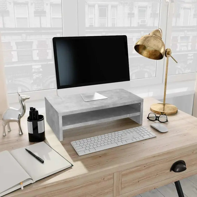 Tv-meubels met bewerkt hout met minimalistisch ontwerp - Betongrijs / 1 - Tv-meubels