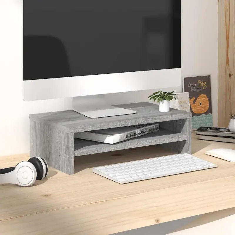Tv-meubels met bewerkt hout met minimalistisch ontwerp - Grijs sonoma / 1 - Tv-meubels