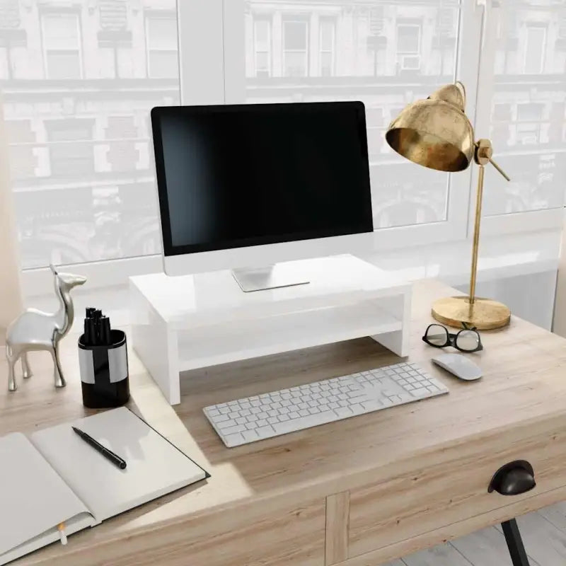 Tv-meubels met bewerkt hout met minimalistisch ontwerp - Hoogglans wit / 1 - Tv-meubels