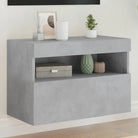 Tv-meubels met duurzame bewerkte hout en rgb led-verlichting - Betongrijs / 1 / 60 cm - Tv-meubels