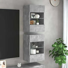 Tv-meubels met duurzame bewerkte hout en rgb led-verlichting - Betongrijs / 2 / 40 cm - Tv-meubels