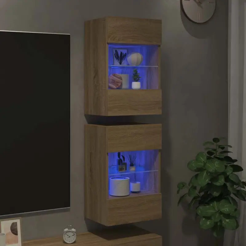 Tv-meubels met duurzame bewerkte hout en rgb led-verlichting - Tv-meubels