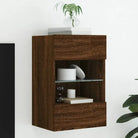 Tv-meubels met duurzame bewerkte hout en rgb led-verlichting - bruin eikenkleur / 1 / 40 cm - Tv-meubels