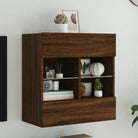Tv-meubels met duurzame bewerkte hout en rgb led-verlichting - bruin eikenkleur / 1 / 58.5 cm - Tv-meubels