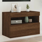 Tv-meubels met duurzame bewerkte hout en rgb led-verlichting - bruin eikenkleur / 1 / 60 cm - Tv-meubels