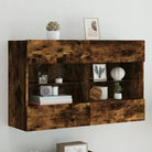 Tv-meubels met duurzame bewerkte hout en rgb led-verlichting - Gerookt eiken / 1 / 98.5 cm - Tv-meubels