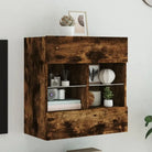 Tv-meubels met duurzame bewerkte hout en rgb led-verlichting - Gerookt eiken / 1 / 58.5 cm - Tv-meubels