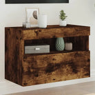 Tv-meubels met duurzame bewerkte hout en rgb led-verlichting - Gerookt eiken / 1 / 60 cm - Tv-meubels