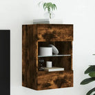 Tv-meubels met duurzame bewerkte hout en rgb led-verlichting - Gerookt eiken / 1 / 40 cm - Tv-meubels